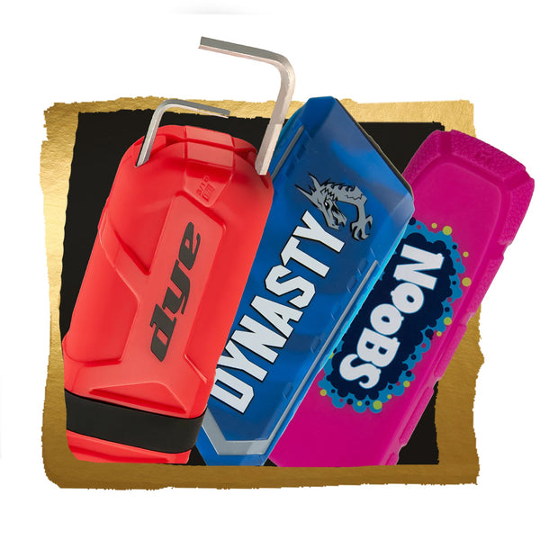 Cache-baril Dye Pour Paintball – Teinté – Élastique Bleu (étiré) – Occasion