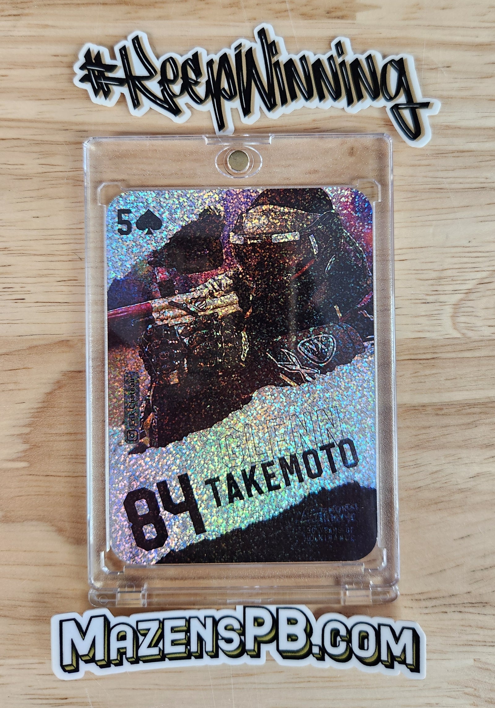Planet Eclipse Emortal Trading Card - 5 of Spades - Glenn Takemoto Heavy Dot Holo