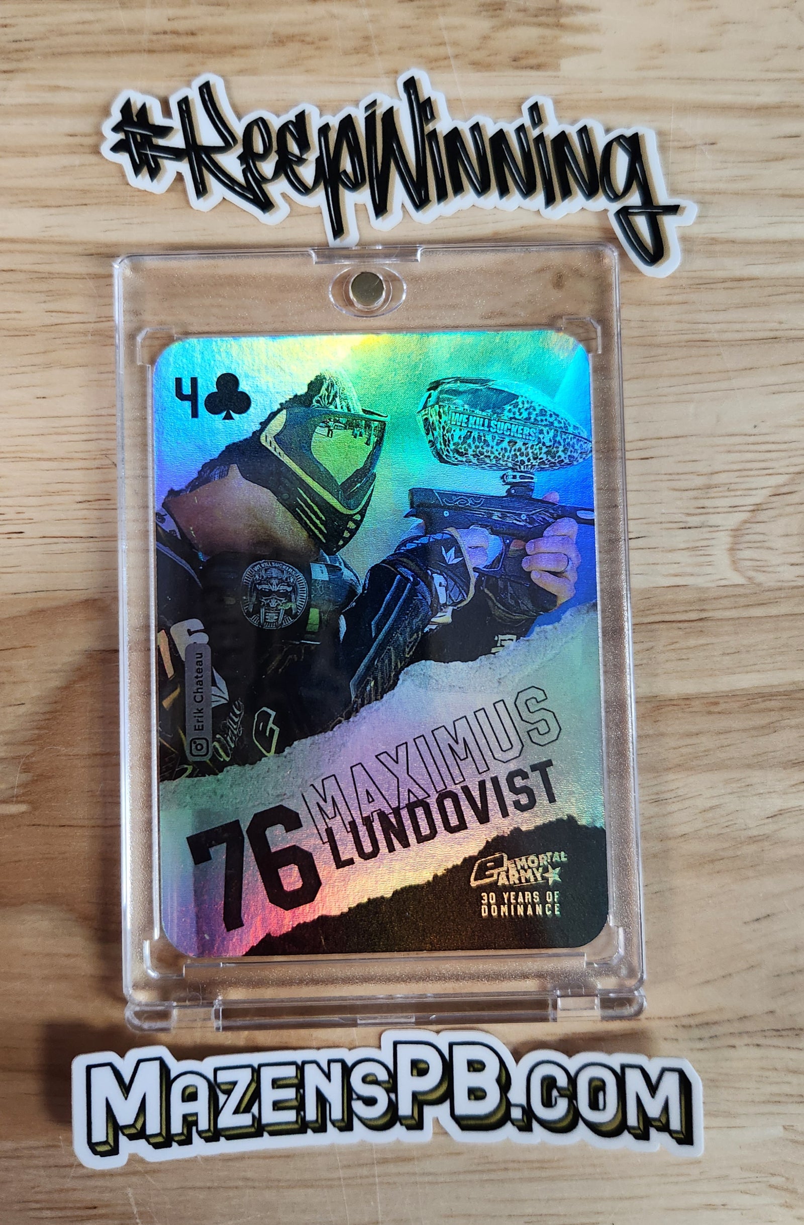 Planet Eclipse Emortal Trading Card - 4 of Clubs - Maximus Lundqvist Holo