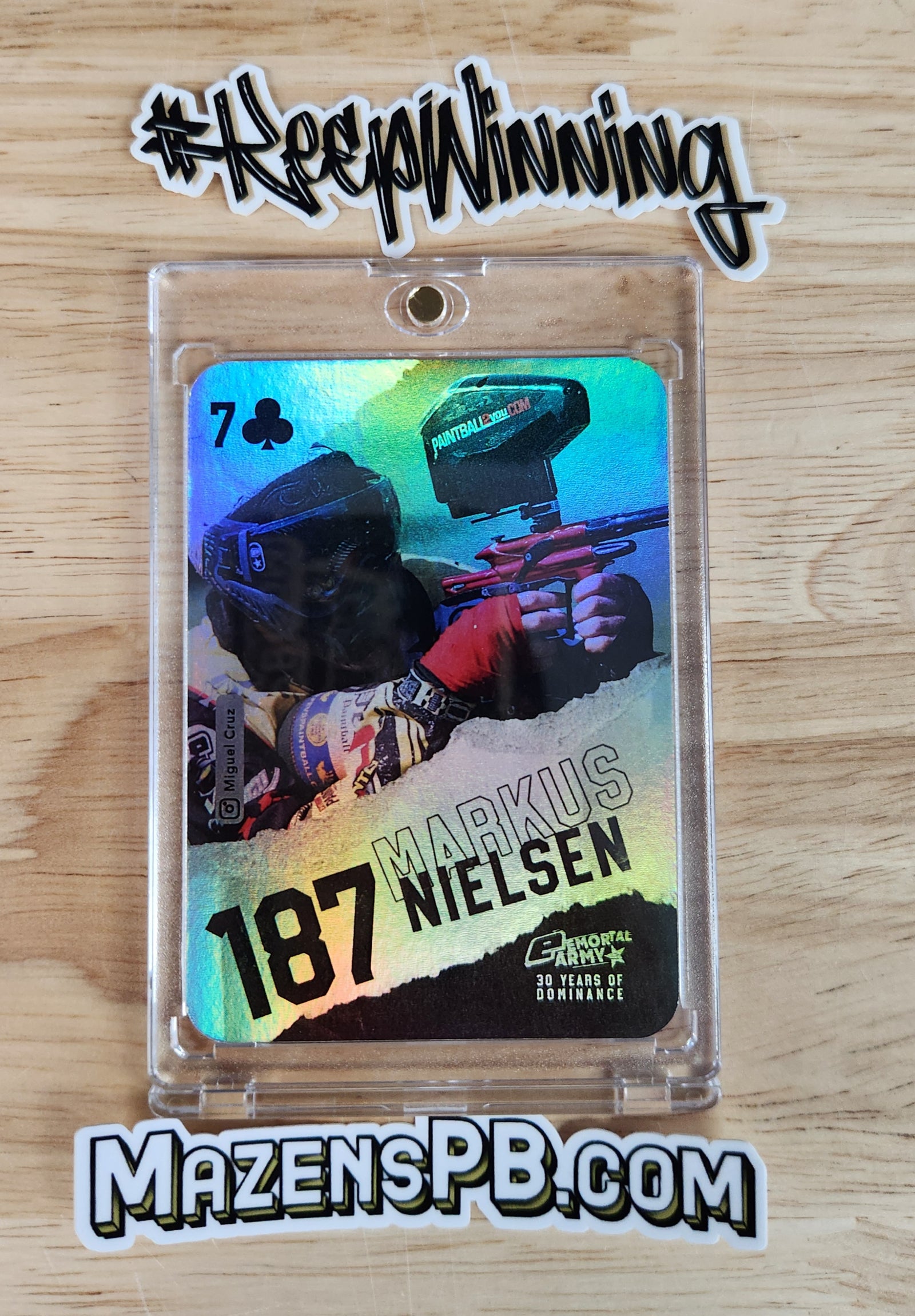 Planet Eclipse Emortal Trading Card - 7 of Clubs - Markus Nielsen Holo