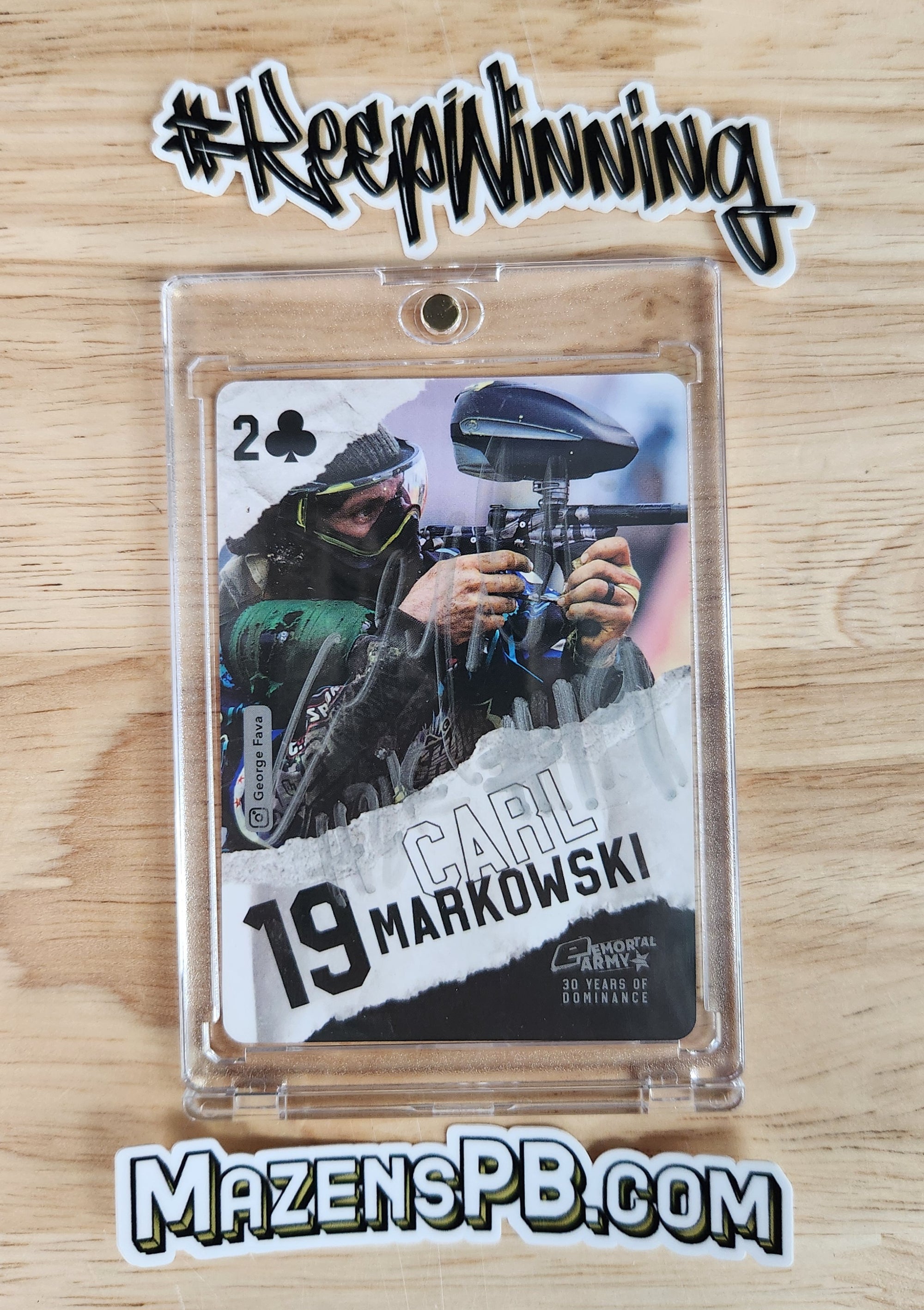 Planet Eclipse Emortal Trading Card - 2 of Clubs - Carl Markowski Auto