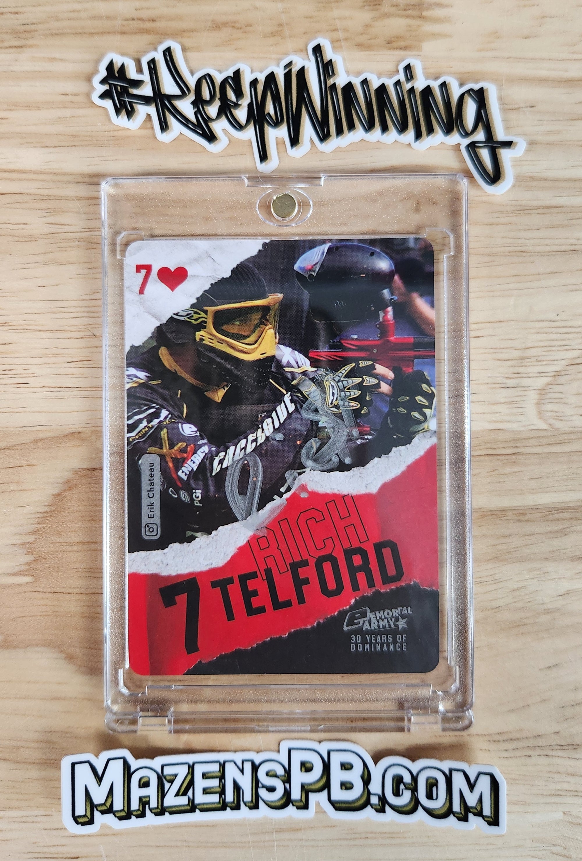 Planet Eclipse Emortal Trading Card - 7 of Hearts - Rich Telford Auto