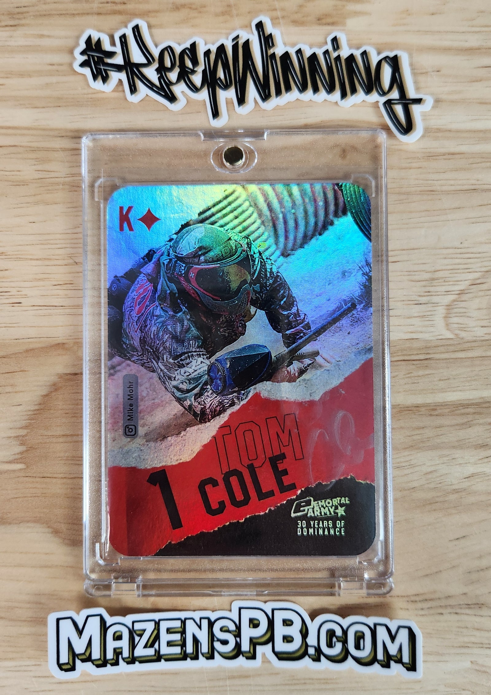 Planet Eclipse Emortal Trading Card - King of Diamonds - Tom Cole Holo Auto