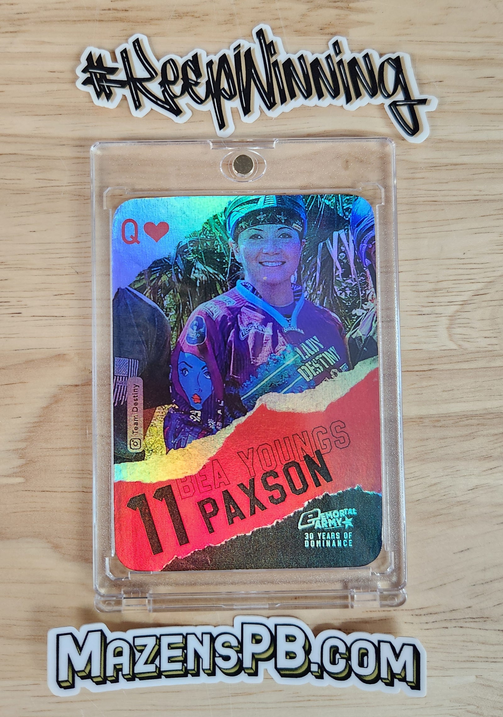 Planet Eclipse Emortal Trading Card - Queen of Hearts - Bea Youngs Paxson Holo