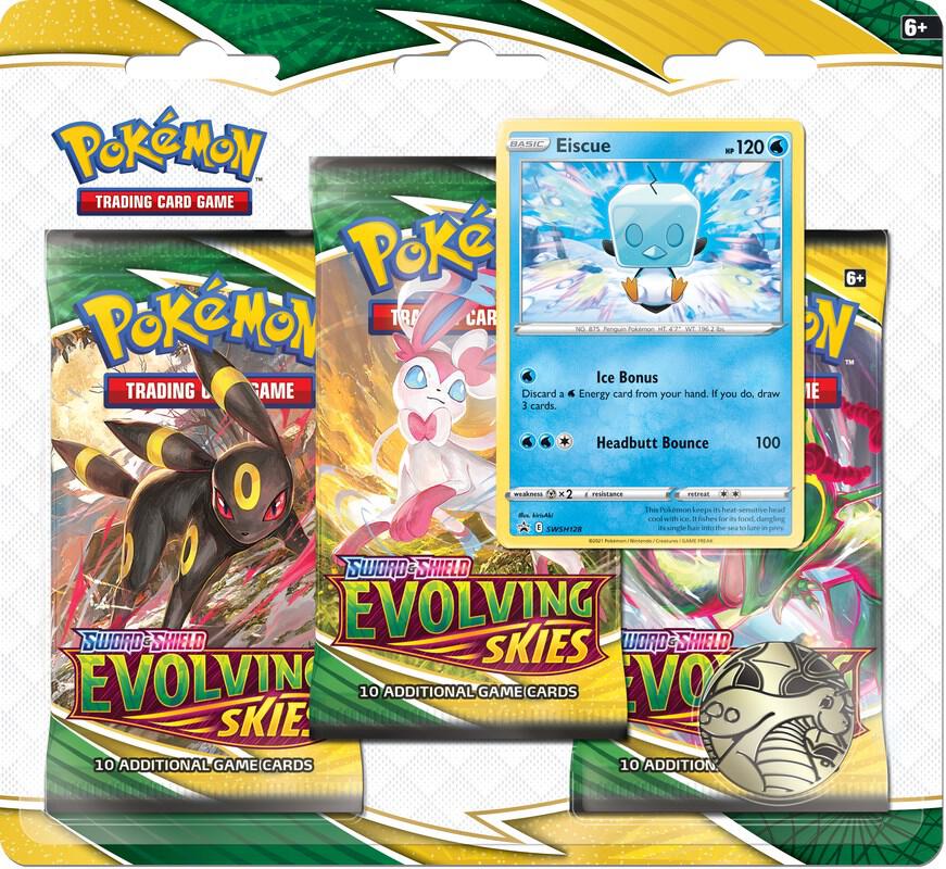 Pokémon Evolving Skies 3 Pack Blister [Eiscue]