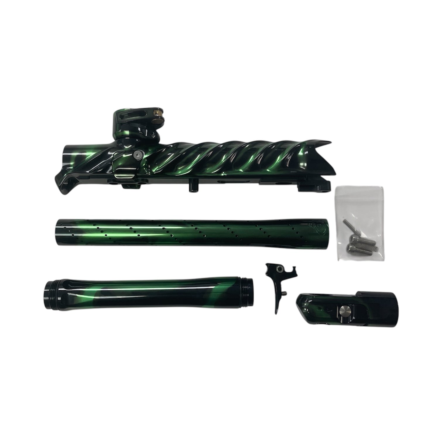 Inception Designs Ripper Emek/Etha2 Body Kit w/PWR Barrel - Polished Green/Black Acid