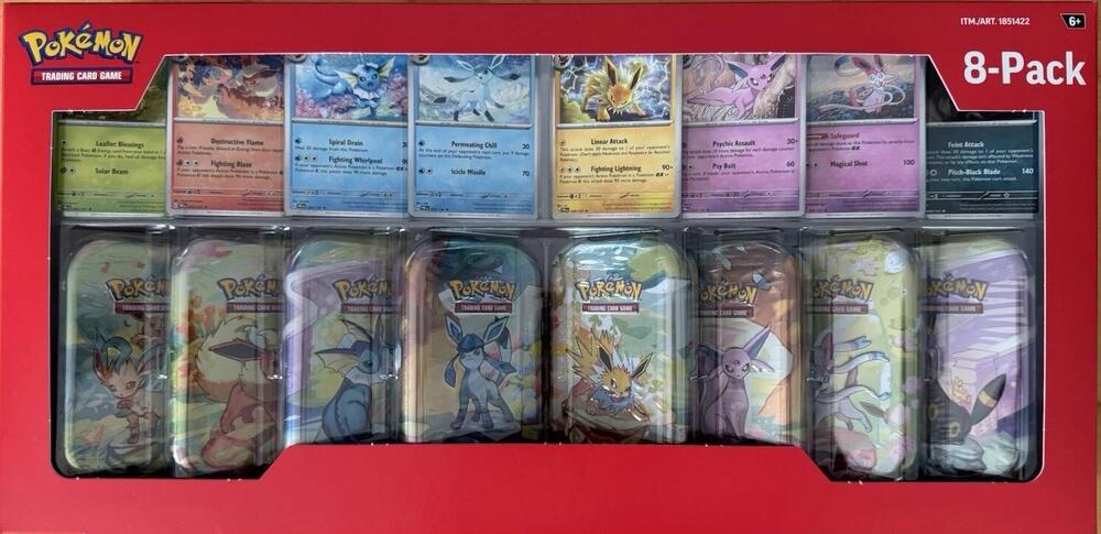 Pokémon Costco Prismatic Evolutions 8-Pack Mini Tins