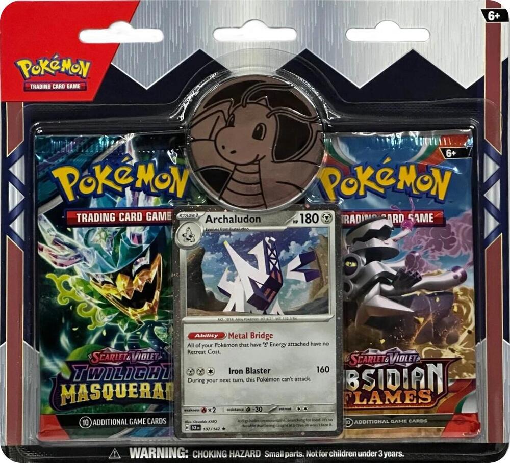 Pokémon Twilight Masquerade + Obsidian Flames 2-pack blister with Archaludon