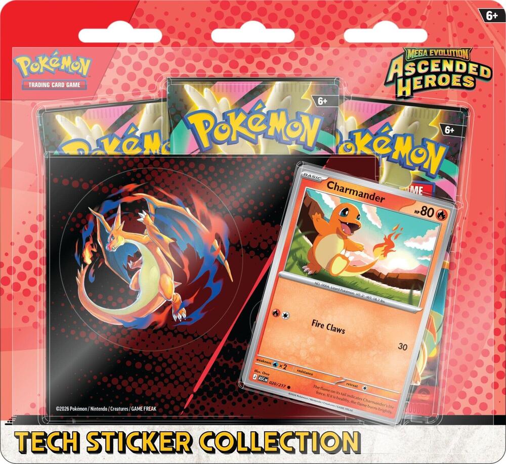 Pokémon Mega Evolution: Ascended Heroes Tech Sticker Collection - Charmander