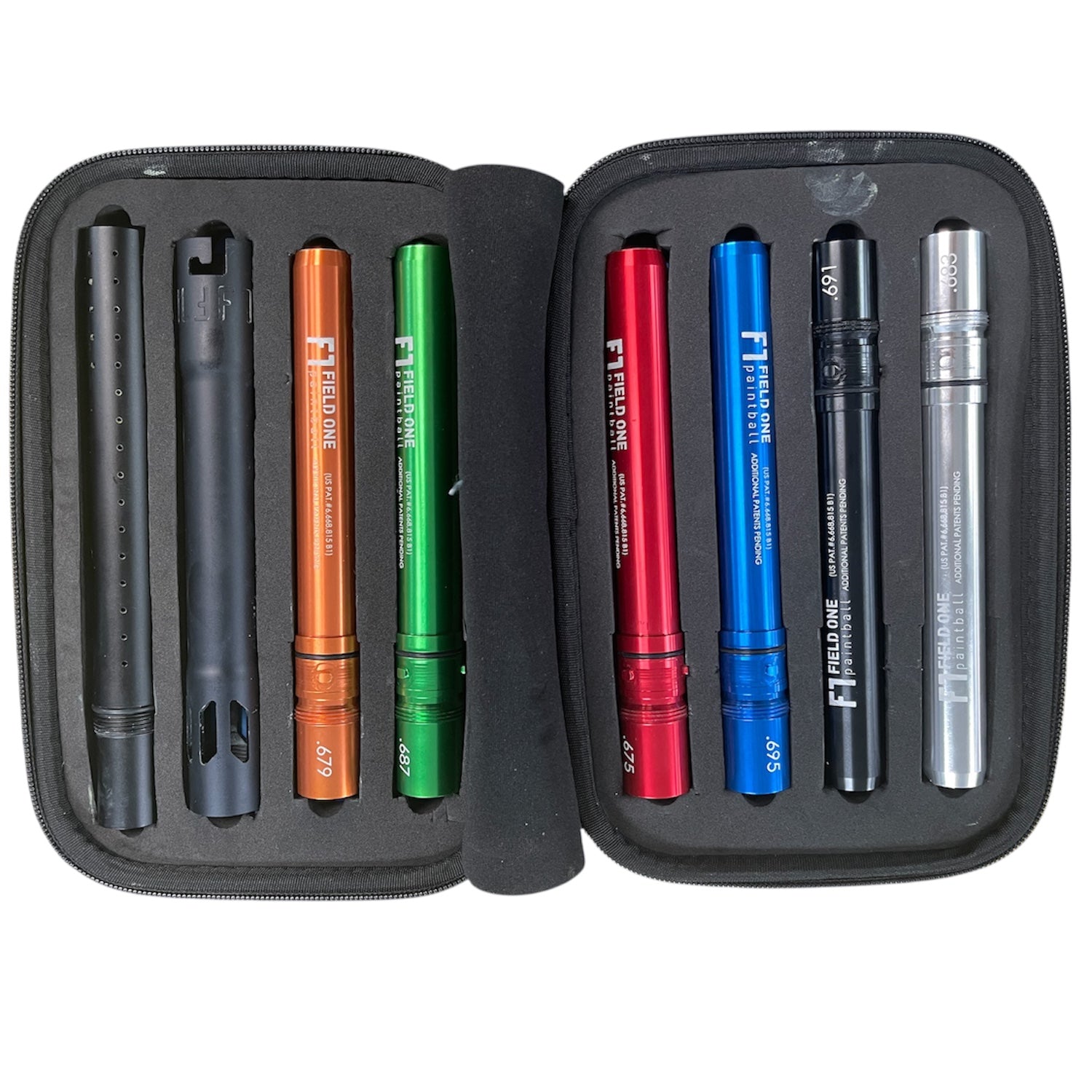 Acculock Barrel Kit (6 inserts, Used) - Multi-Color Inserts, Black Barrel