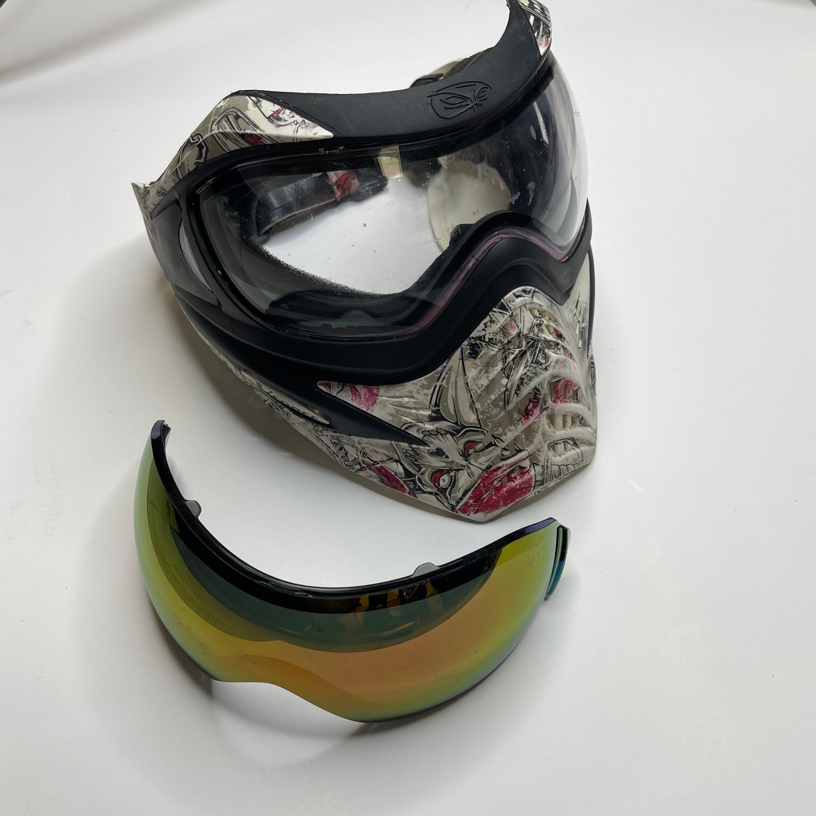 V-Force Grill (Used) - White/Black/Red Pirate Skulls