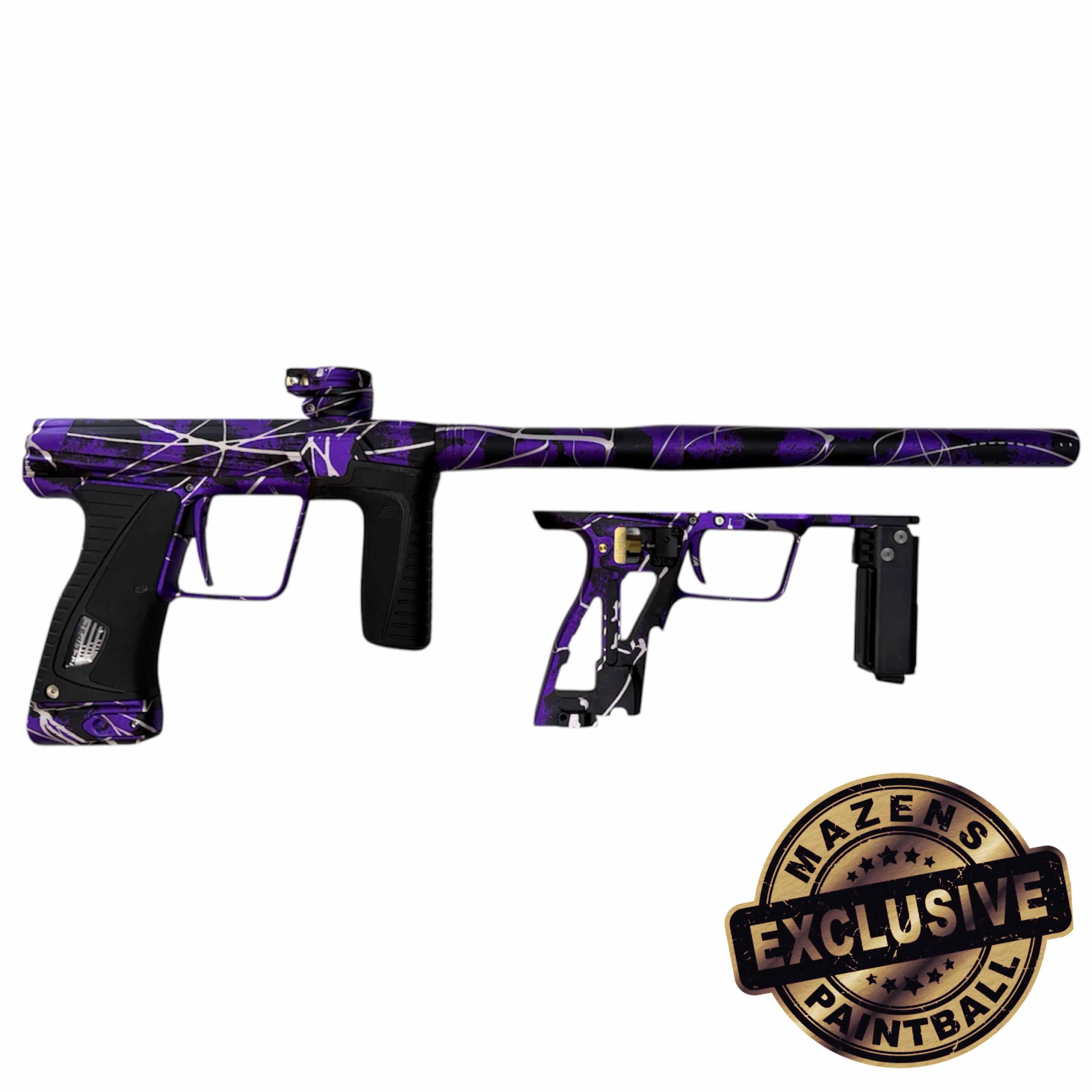Planet Eclipse Gtek 180R w/Mech - Purple Splash - Mazens Paintball