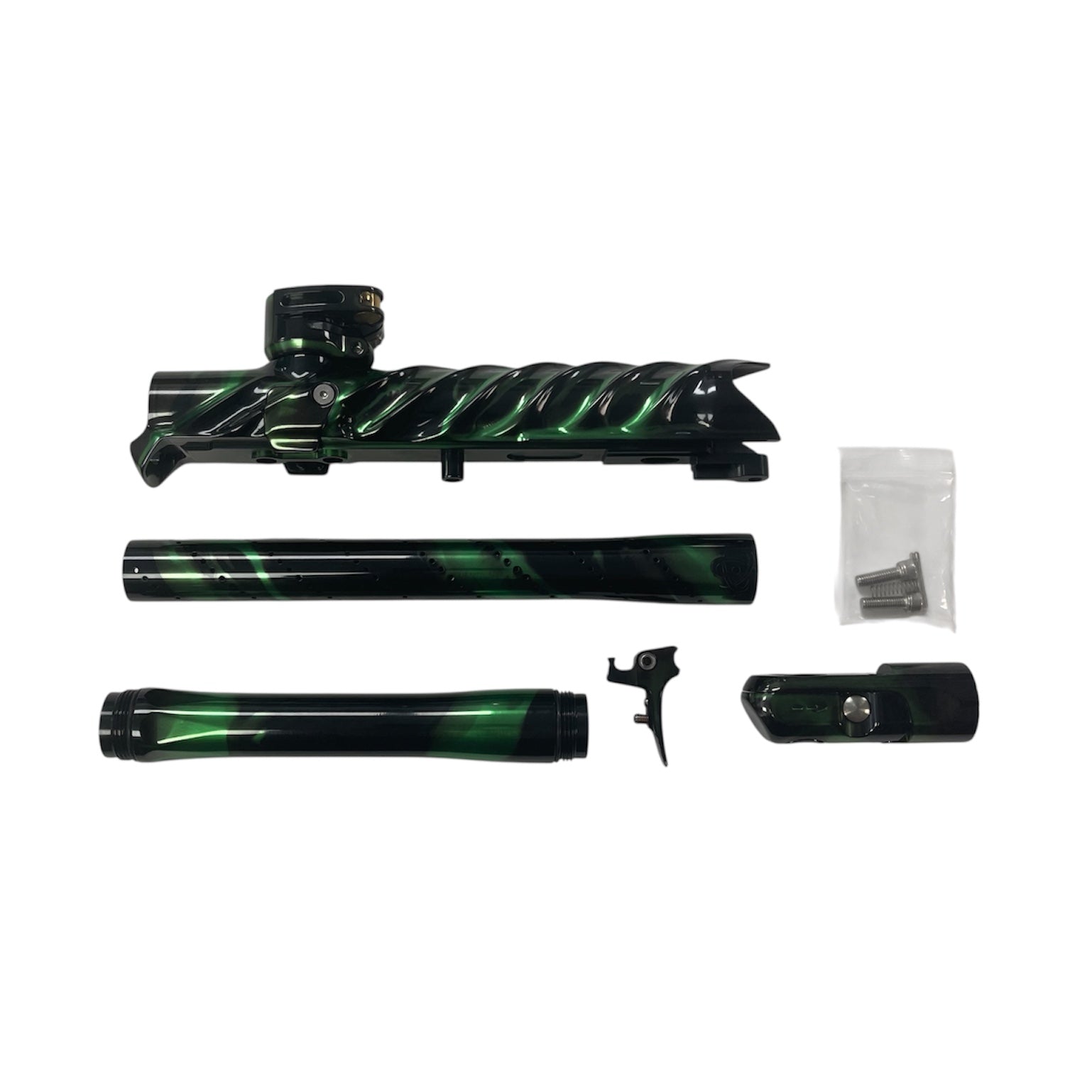 Inception Designs Ripper Emek/Etha2 Body Kit w/PWR Barrel - Polished Green/Black Acid