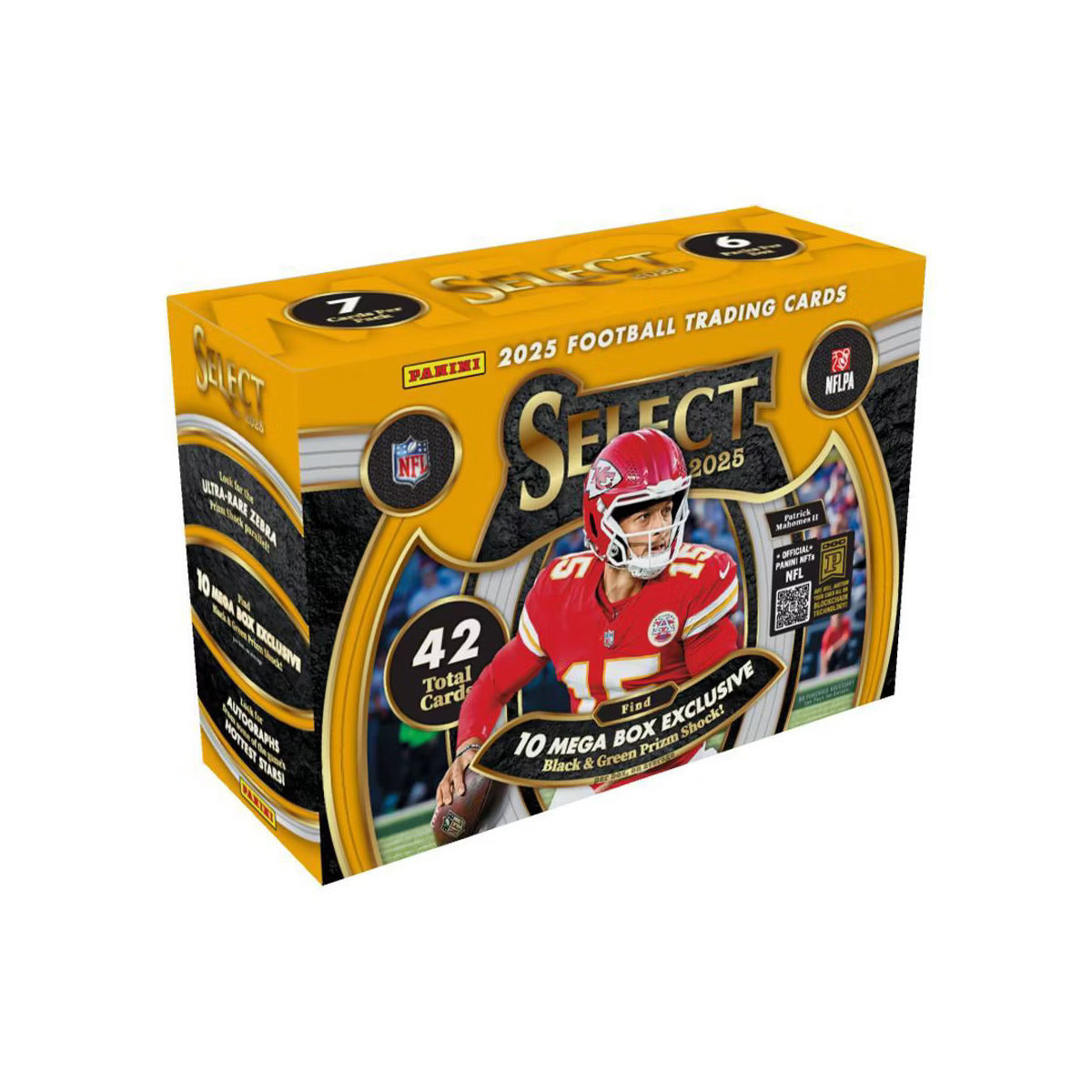2025 Panini Select NFL Football Mega Box (Black & Green Prizm Shock)
