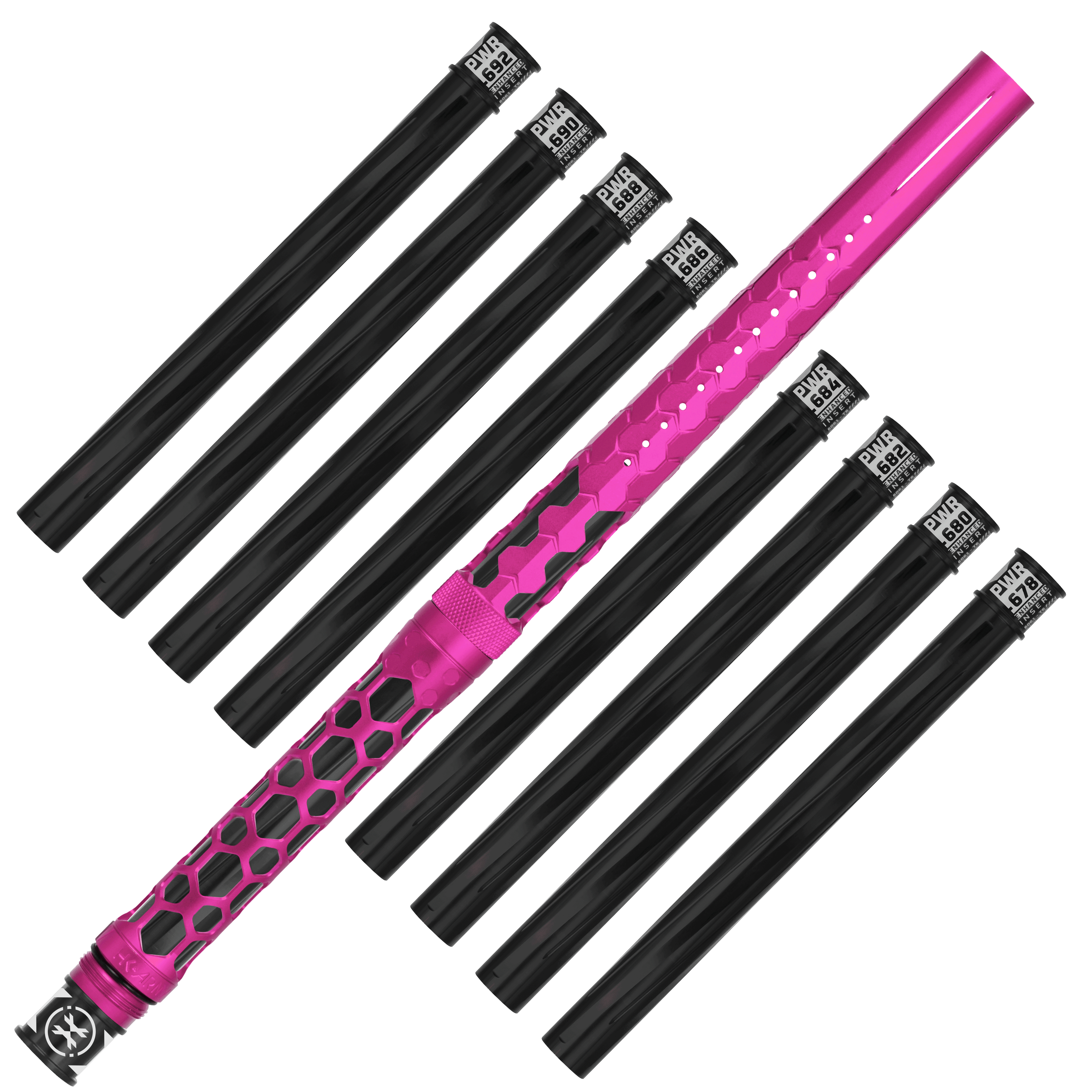 HK Army Hex PWR Barrel Kit - Pink - Black Inserts - Mazens Paintball