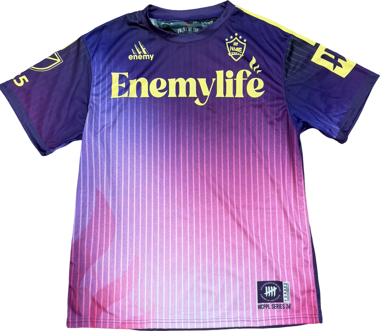 Enemy Of The State Tech T - Purple Galaxy