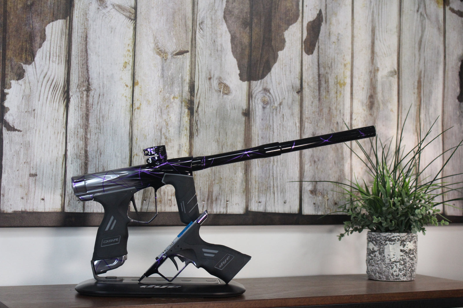 Dye Dark Edition DSR+ w/Mech - Grey/Black Fade w/Purple Splash
