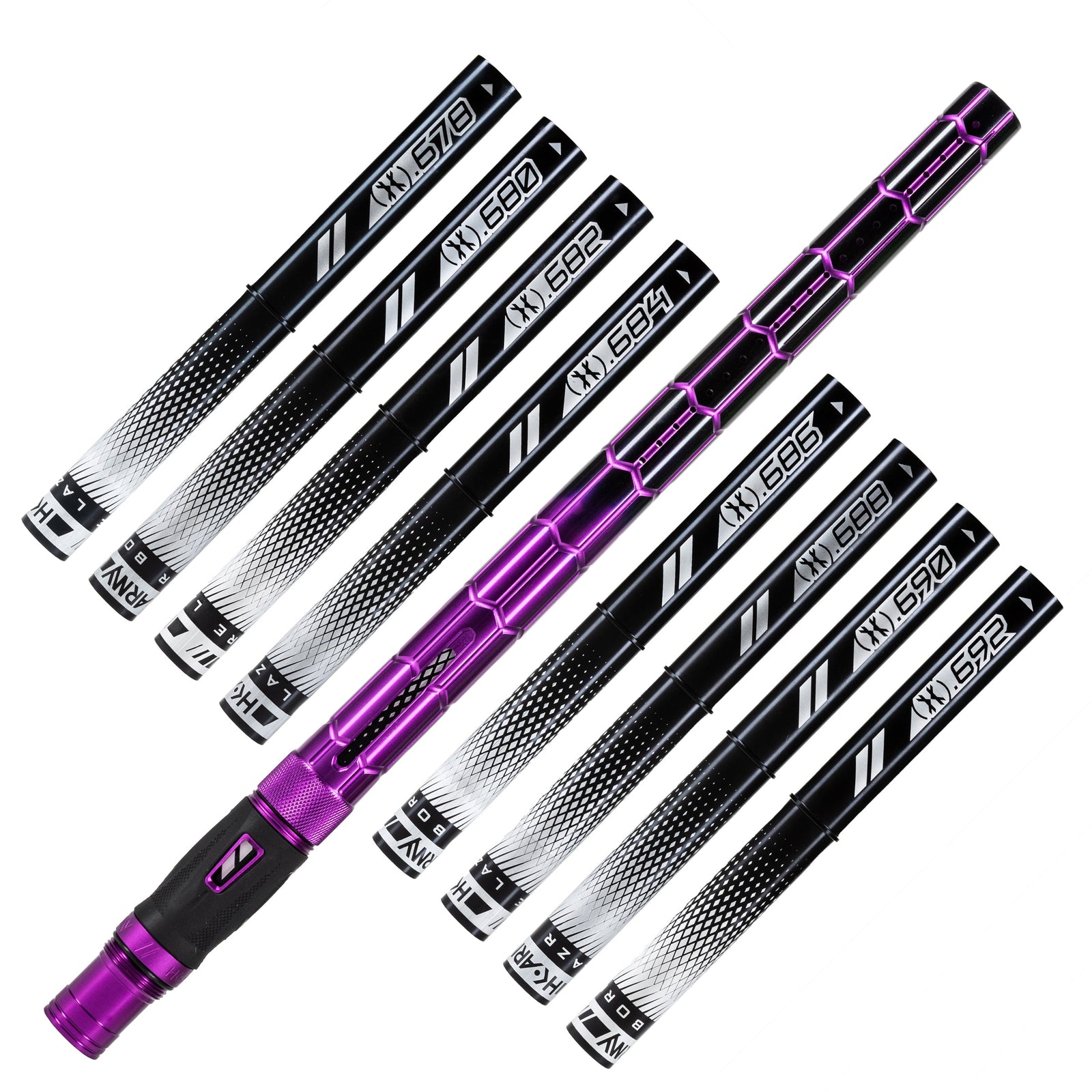 LAZR Elite Nexus Barrel Kit - 15" Purple/Black Black Inserts - Cocker Threads