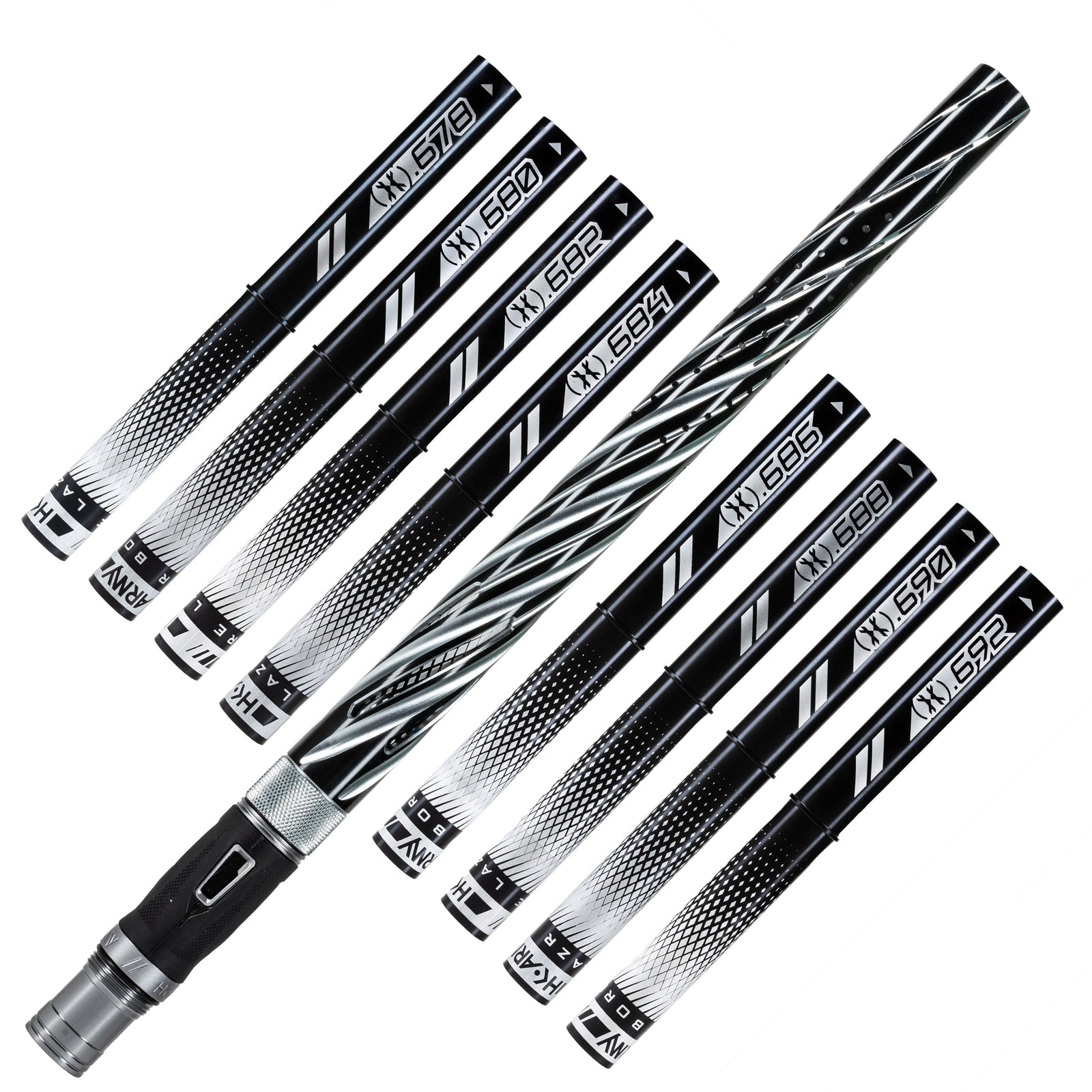 LAZR Elite Orbit Barrel Kit - 15" Dust Pewter/Black Inserts - Cocker Threads