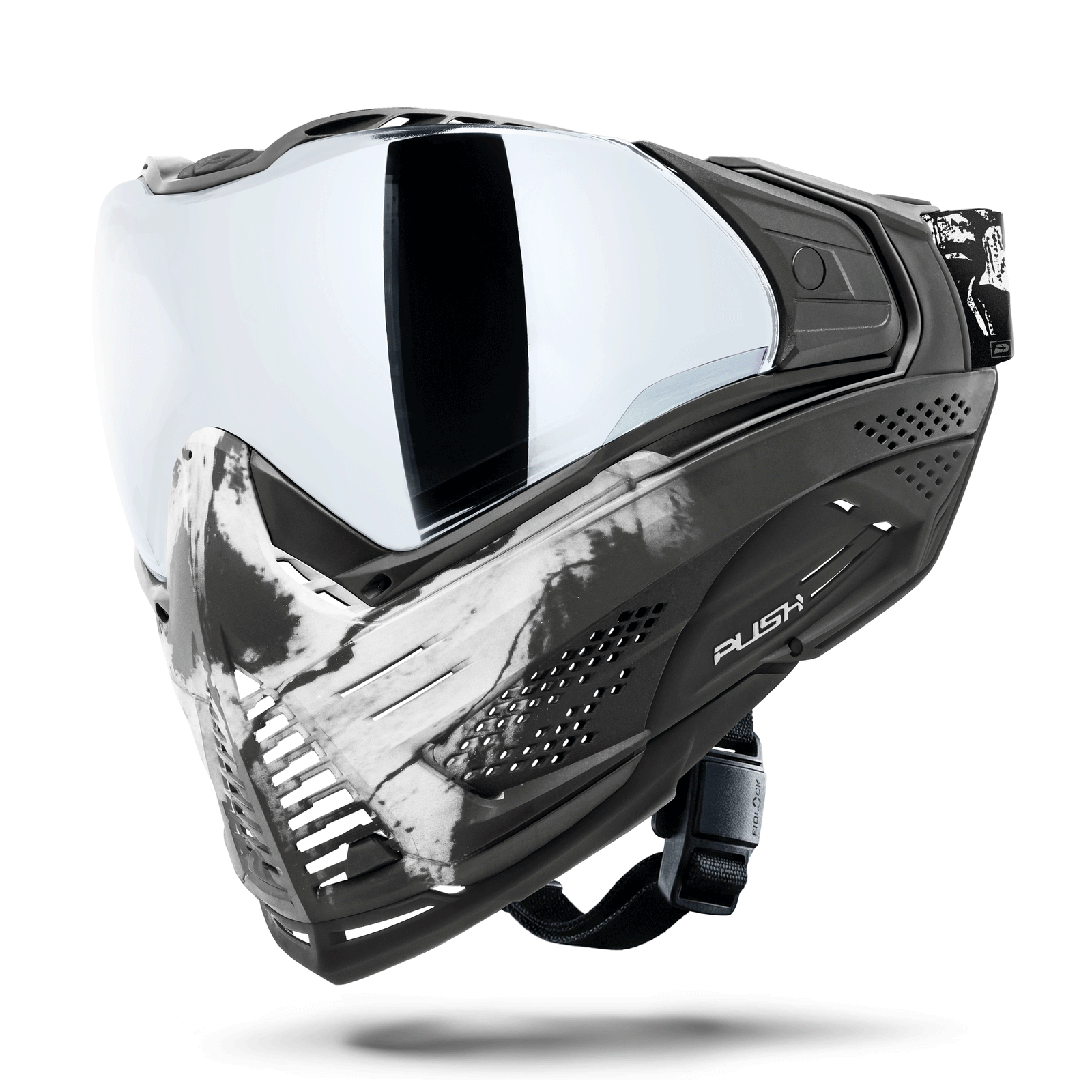 Push Unite Goggle Mk II - Warlord Omen (Black/White Skull) - Silver Lens