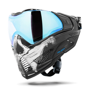 Push Unite Goggle Mk II  - Warlord Soul (Black/White Skull) - Blue Lens