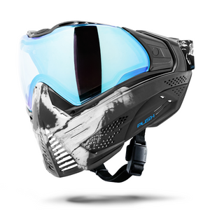 Push Unite Goggle Mk II  - Warlord Soul (Black/White Skull) - Blue Lens
