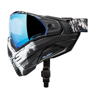 Push Unite Goggle Mk II  - Warlord Soul (Black/White Skull) - Blue Lens