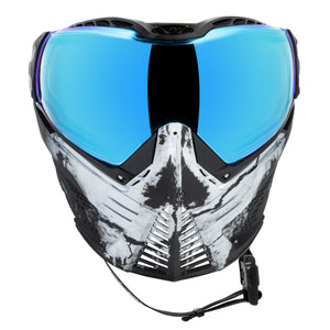 Push Unite Goggle Mk II  - Warlord Soul (Black/White Skull) - Blue Lens