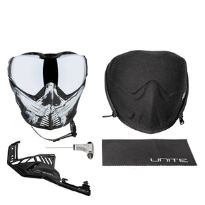 Push Unite Goggle Mk II - Warlord Omen (Black/White Skull) - Silver Lens