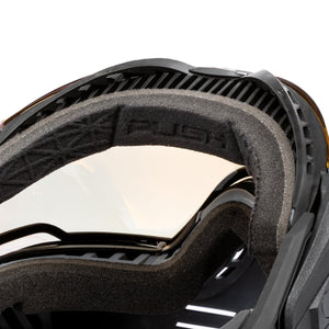 Unite Goggle Mk II - Warlord Enforcer (Black/White Skull) - Gold Lens