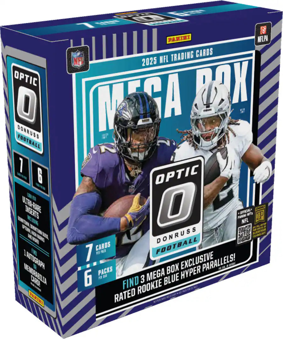 2025 Panini NFL Optic Donruss Football Mega Box (Blue Hyper)