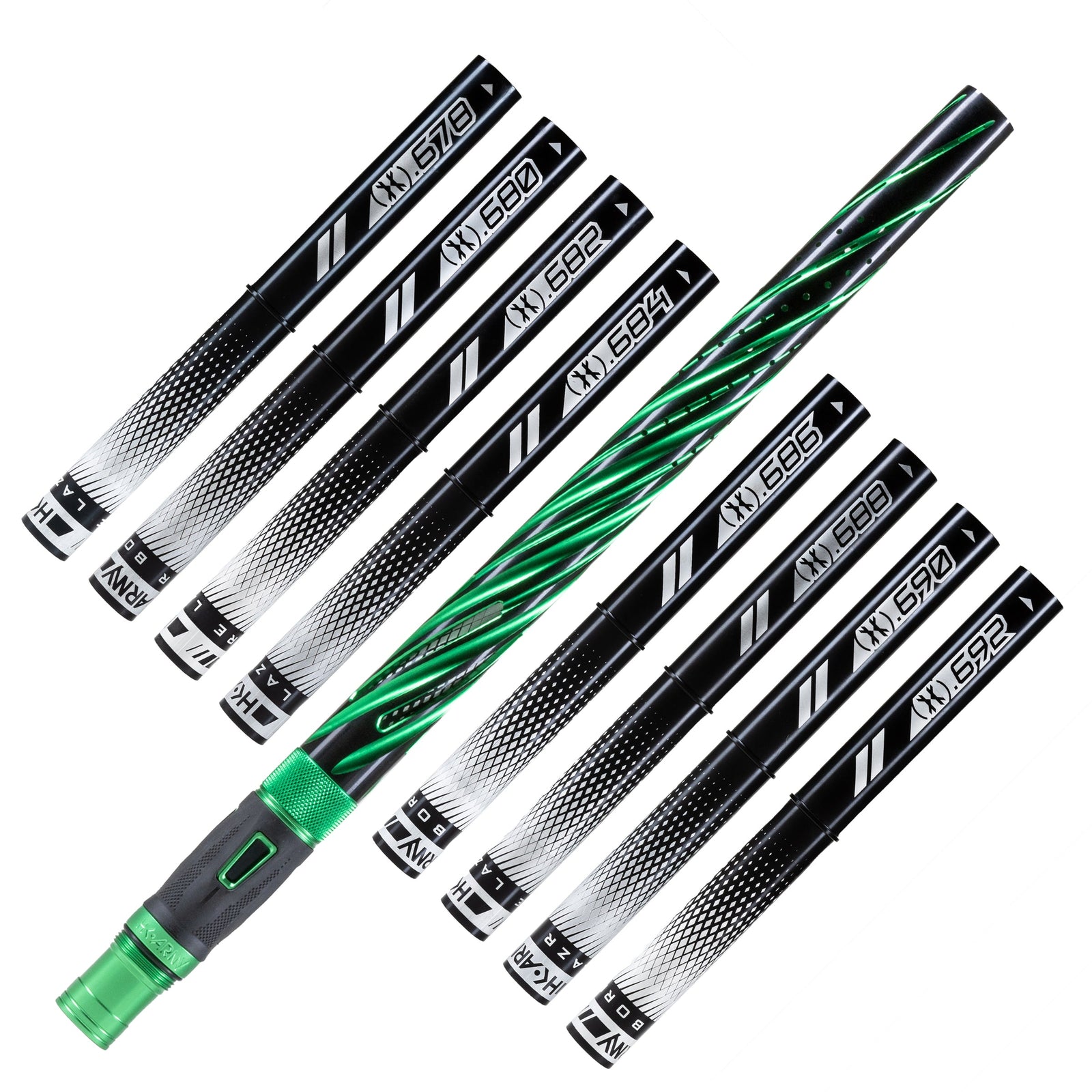 LAZR Elite Orbit Barrel Kit - 15" Dust Green/Black Inserts - Cocker Threads