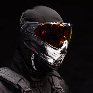 Push Unite Goggle Mk II - Warlord Viper (Black/White Skull) - Red Lens