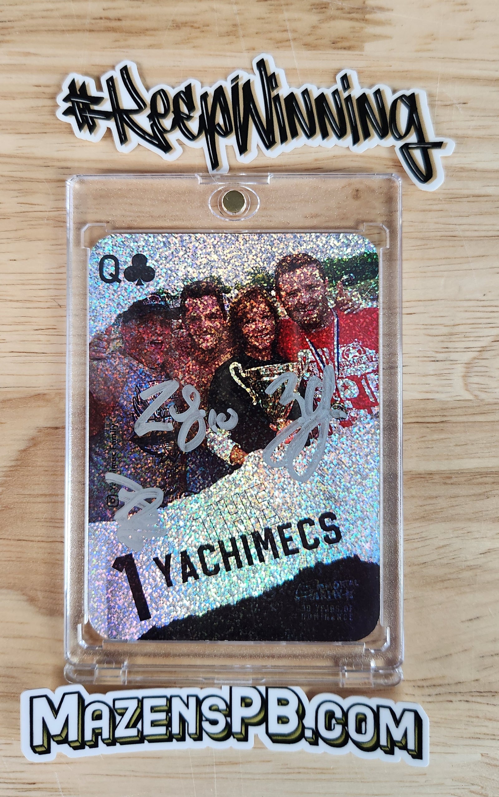 Planet Eclipse Emortal Trading Card - Queen of Clubs - The Yachimecs Heavy Holo Auto (1 of 2)