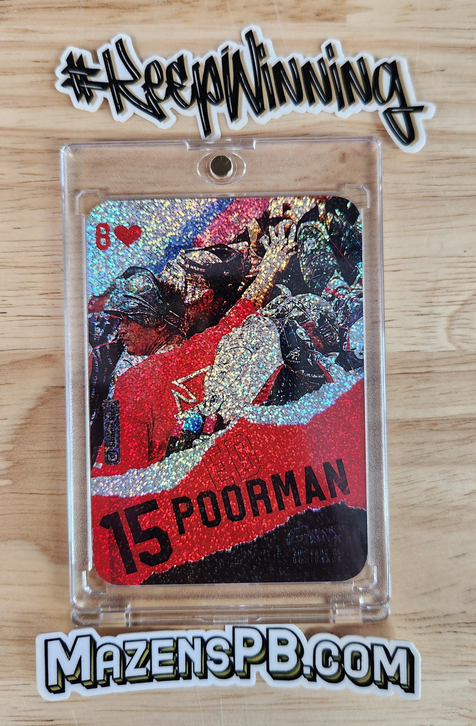 Planet Eclipse Emortal Trading Card - 8 of Hearts - Ed Poorman Heavy Dot Holo