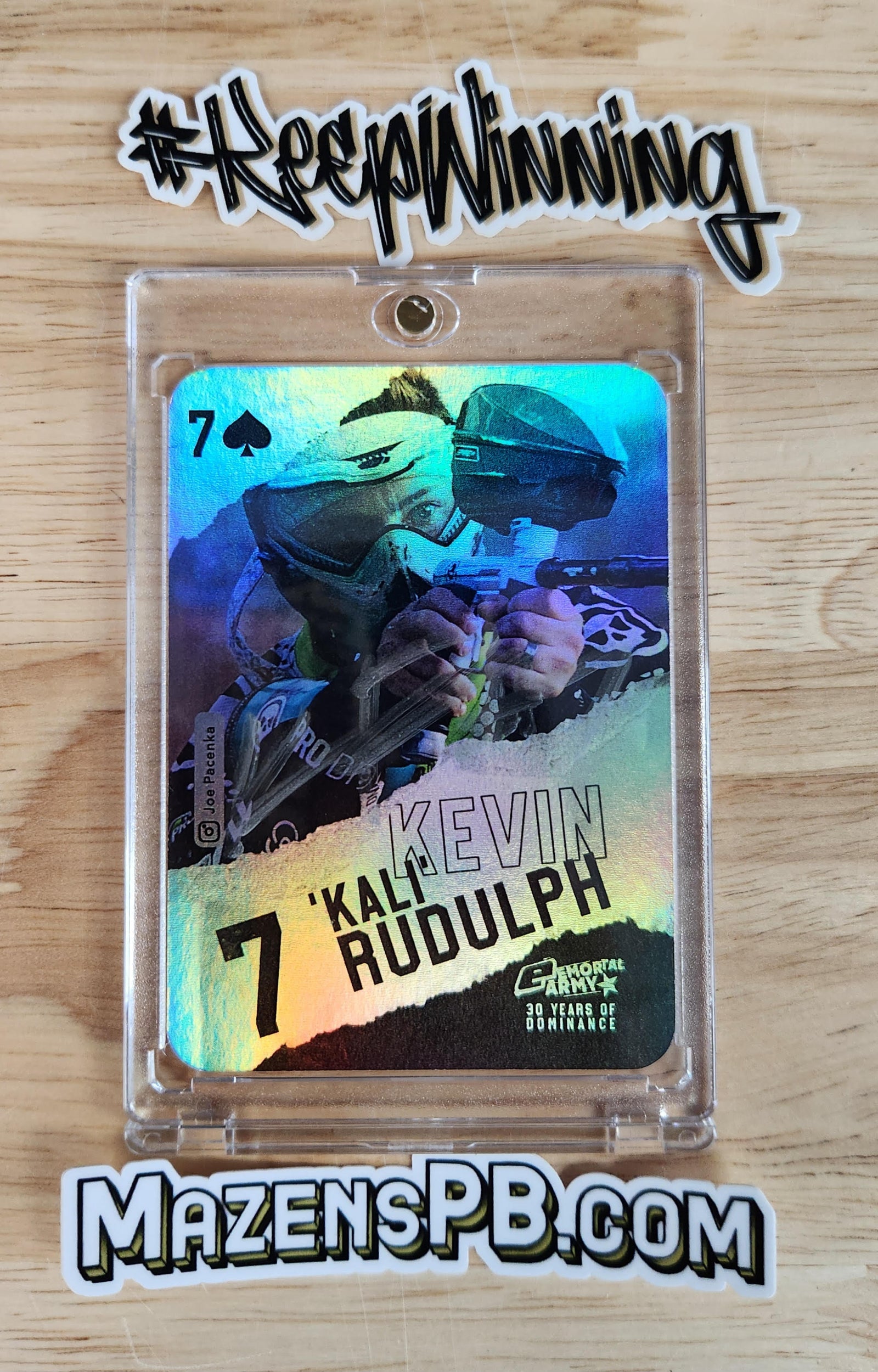 Planet Eclipse Emortal Trading Card - 7 of Spades - Kevin 'Kali' Rudolph Holo