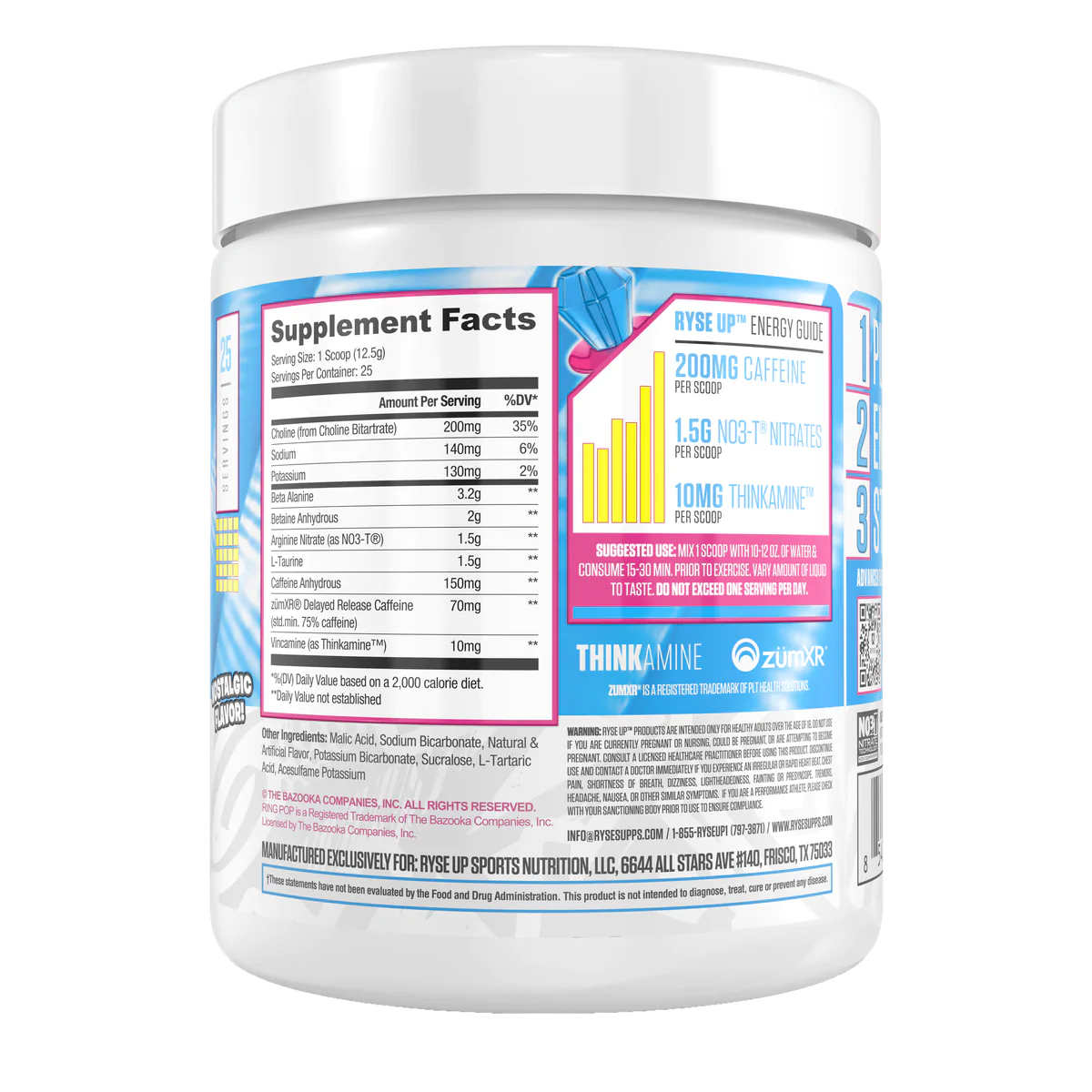RYSE Element Pre-Workout - Ring Pop Blue Raspberry - Mazens